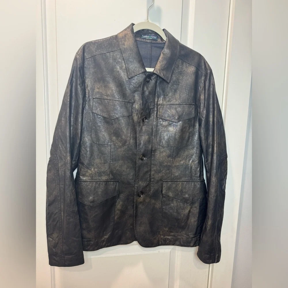 Faux leather jacket / blazer - Paisley & Gray slim fit  men's  size S/P